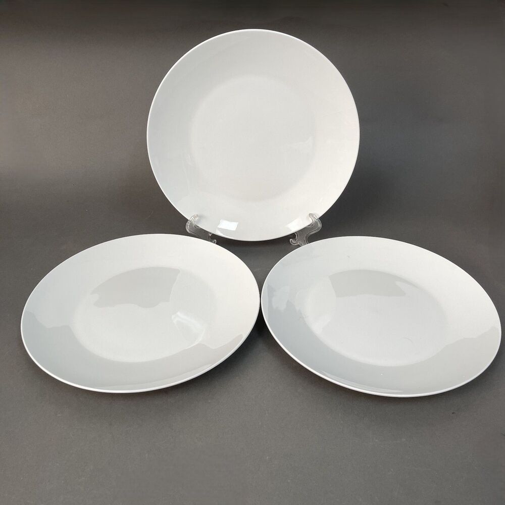Mikasa Macie White‎ Dinner Plates Dishwasher Microwave Safe Lot of 3